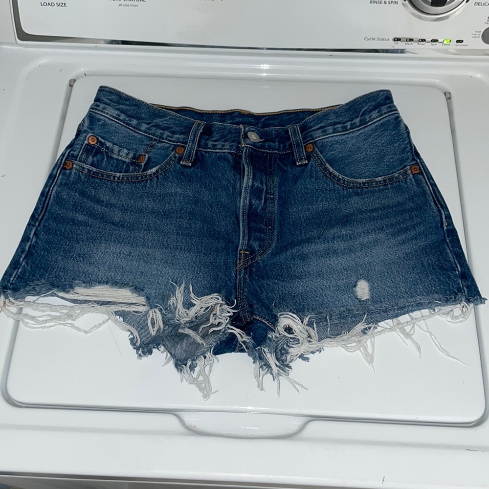 Levi 501 denim ripped shorts. Size 27. $30 OBO